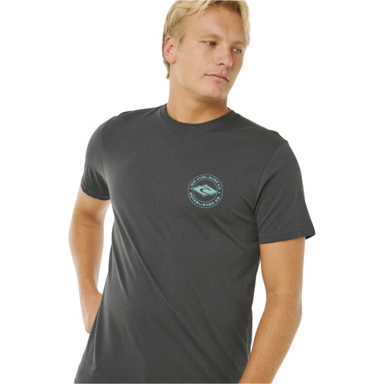 2026 Rip Curl Mens Staple Tee 0TQMTE - Washed Black